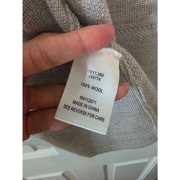 JIGSAW Ring Fastening Pique Wool Cardigan M - Picture 3 of 12